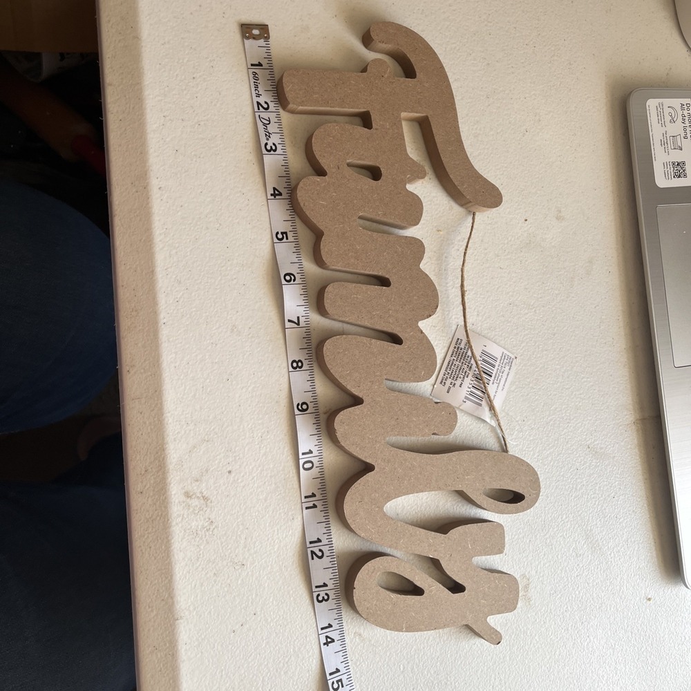 Family 15x5 Laser Cut Wood Thick Paintable Or Stained Make It Your Own New Hang!